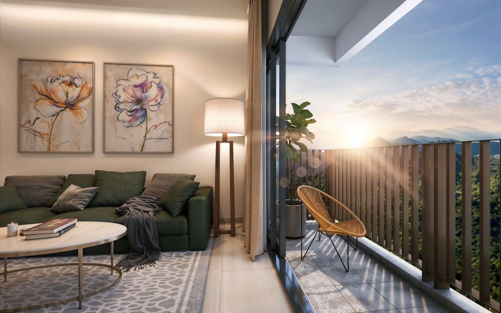 OSK LEA by the Hills_Living Balcony Type B_AI